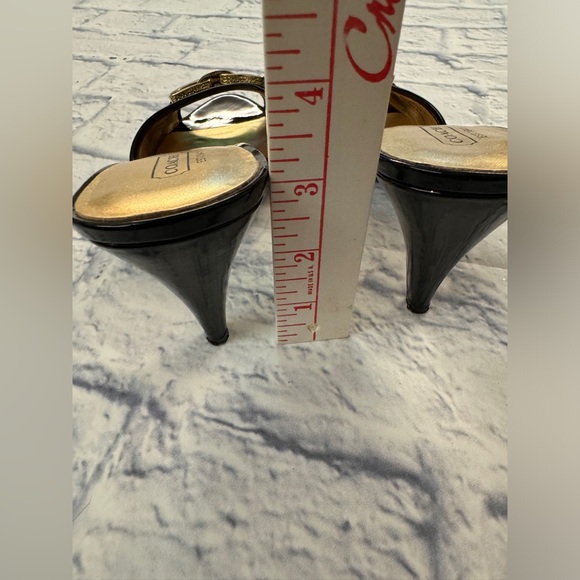 Coach black patent heels Hazel sz 7.5 M. In original box - Picture 3 of 7